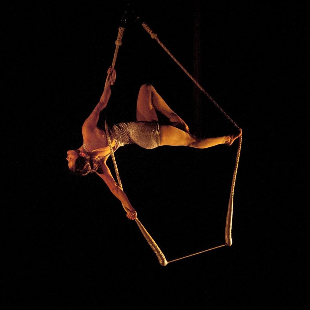 Sahara Hayes on trapeze